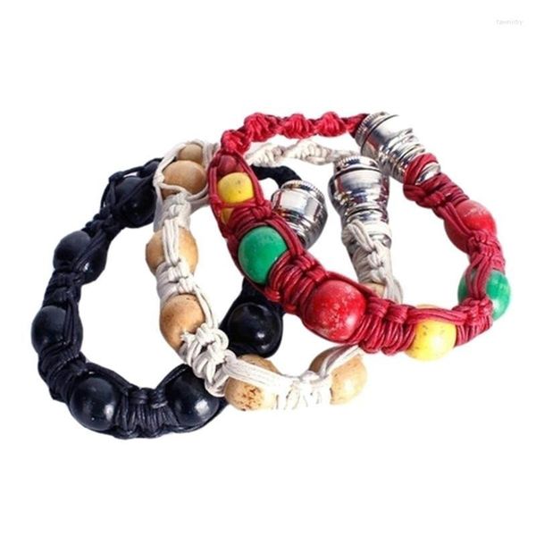 Pulseras de encanto 2022 Moda Unisex Anudado con cuentas Tubo de tabaco Pulsera tejida a mano Brazalete Joyería Regalo Fawn22