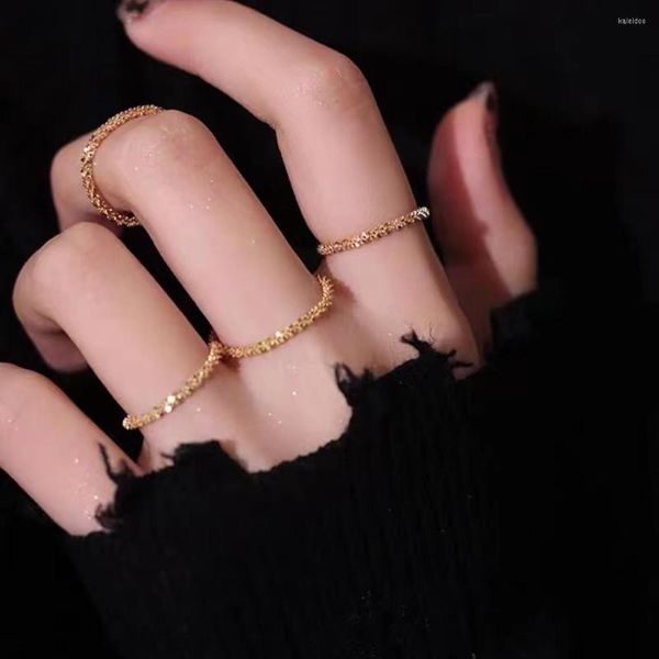 Bracelets porte-bonheur 2022 gypsophile anneau unique femmes taille libre or brillant mode belle fête bijoux exquis cadeau en gros