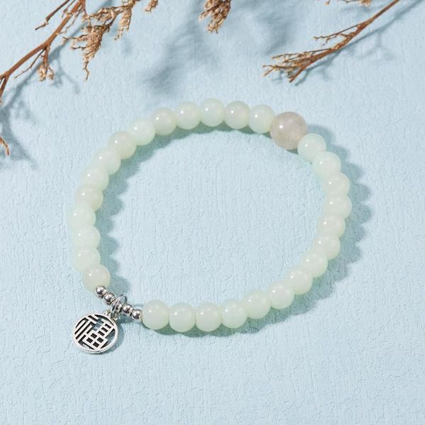 Bracelets porte-bonheur 2023 Style chinois résine perlée chanceux pour les femmes Fu lettre perles réglable Bracelet amitié cadeaux main bijoux
