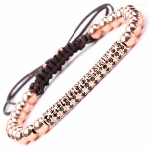 Bedelarmbanden 2023 Mode mannen gevlochten armband cz lange tube vlechten macrame armbanden voor vrouwen sieraden dropship