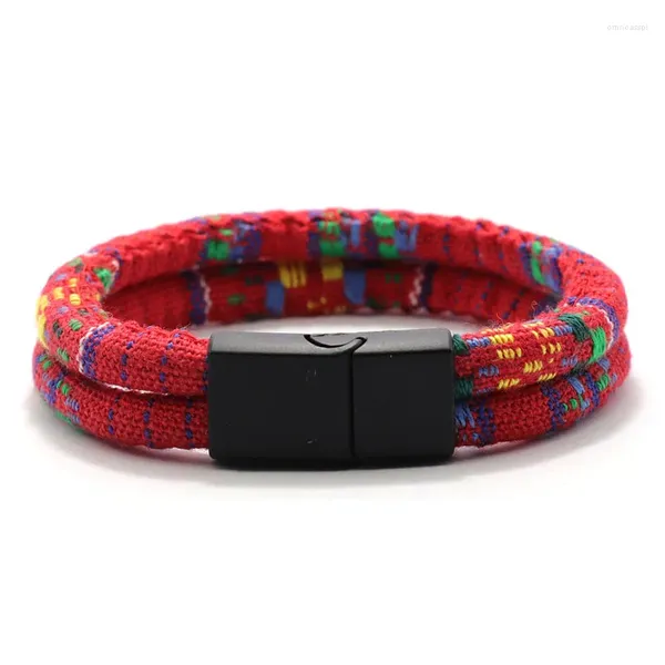 Pulseras de encanto 2023 Moda Hombres Pulsera de cuerda 6mm Hilo bohemio Braclet Homme Regalo para novio Accesorios de mano masculino Pulseras Joias