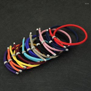 Bracelets porte-bonheur 2023 minimaliste fil Bracelet en acier inoxydable boucle coulissante réglable cordon Braclet hommes femmes bohême Braslet accessoires