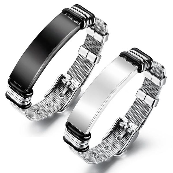 Bracelets de charme 2023 Bijoux de tempérament en gros Bracelet pour hommes Mode Bracelet en maille Courbe Marque personnalisée