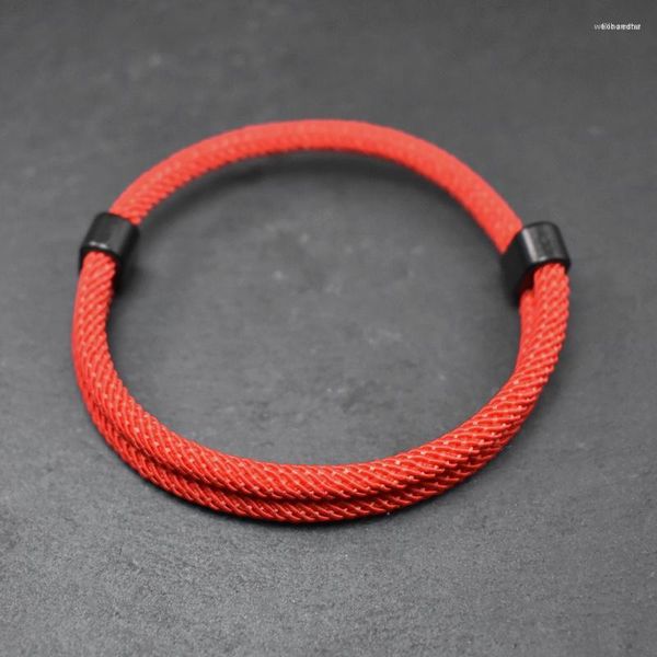 Bracelets porte-bonheur 2023 Fil Bracelet Hommes Femmes Réglable Rouge Braslet Pour Amoureux Distance Couple Brazalete Minimaliste Yoga Méditation