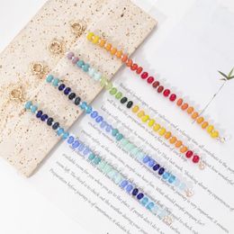 Bedelarmbanden 2023 trendy 5x8mm natuursteen voor vrouwen kleurrijke kralen Boheemse schakel clousure sieraden luxe accessoire
