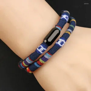 Charm Armbanden 2023 Trendy Bohemen Touw Armband Trekken Magentic Vrouwen Bangle Zomer Strand Surf Brazalete Mannen Accessoires Paar