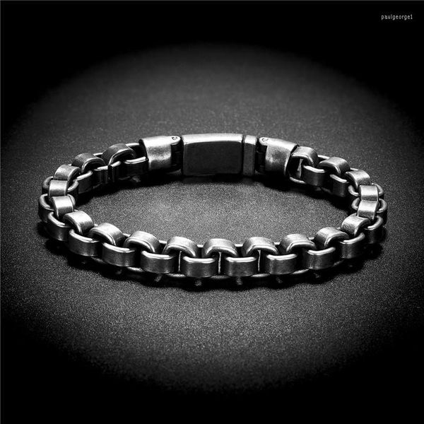 Bracelets porte-bonheur 2023 à la mode chaîne cubaine hommes Bracelet classique en acier inoxydable largeur pour femmes bijoux cadeau 19-21-23 CM