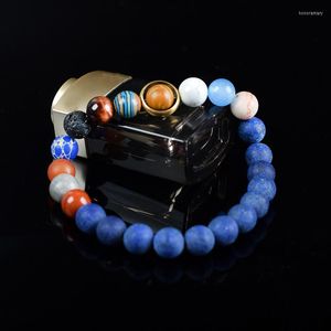 Bracelets porte-bonheur 2023 univers système solaire Bracelet femmes hommes huit planètes pierre naturelle amitié cadeau pour petite amie bijoux