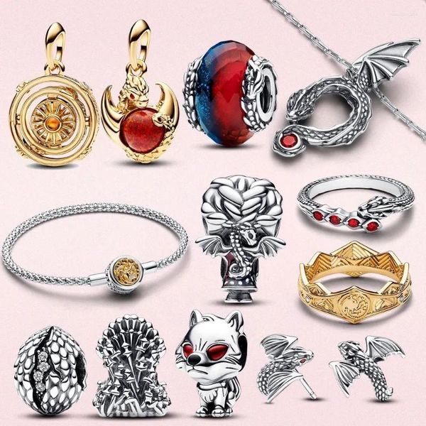 Bracelets Charm 2024 Bead Throne Dragon Herocross Winter se acerca a Fit Original Charms Bracelet for Women Gift