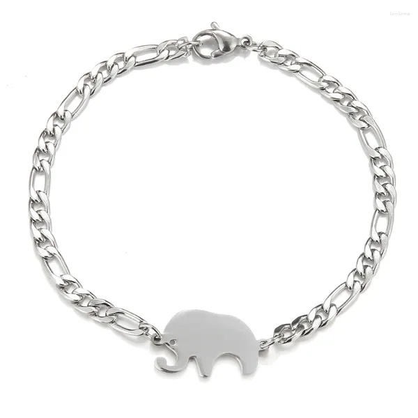 Bracelets de charme 2024 Bijoux de mode Bracelet d'éléphant en acier inoxydable Vintage manchette en titane pour femmes Pulseras Mujer