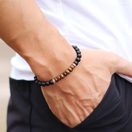 Bracelets de charme 2024 Bracelet pour hommes de la mode 6 mm Abacus perle braslet accessoires accessoires pour lui Tiger Eyes Tiger India Agates Stone