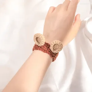 Bracelets de charme 2024 net célébrité étudiant couple copines deux personnes bracelet laine tricot à la main aiguille oreille radis