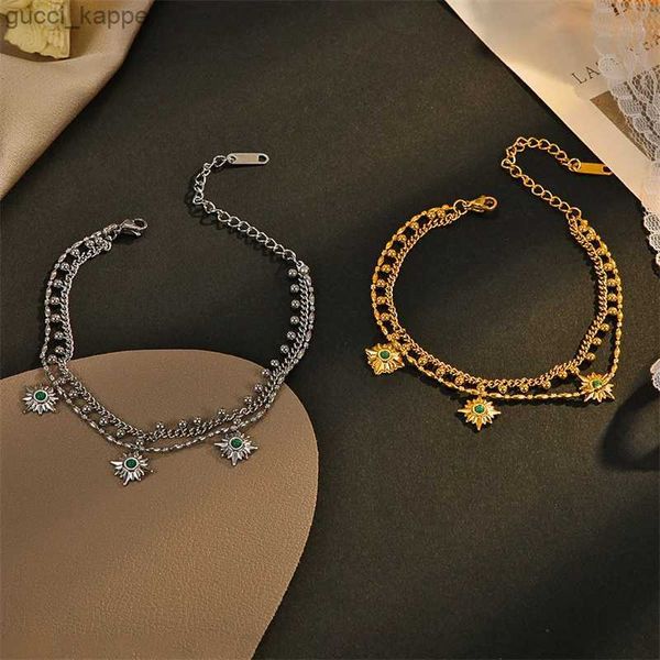 Bracelets de charme 2024 Nouvelle étoile Design Bracelet en acier inoxydable Femmes Coréenne Mode Manchette Bracelet Robe de soirée Bijoux Accessoires Anniversaire G