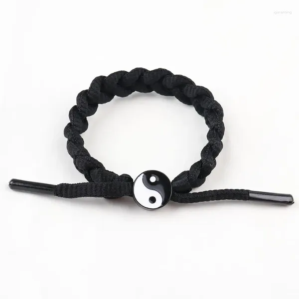Bracelets de charme 2024 Tai Chi Yin-Yang couple Bracelet Alivable Bracelet Shoelace Trift Chain