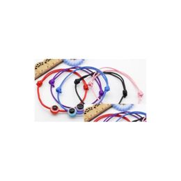 Bedelarmbanden 20 stks/partij Lucky Hamsa String Evil Eye Rood Waxkoord Verstelbare Armband Diy Sieraden Drop Delivery Sieraden Brac Dhgarden Dhyx3