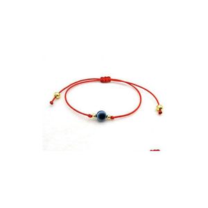 Pulseras con dijes 20 unids / lote Lucky Hamsa String Evil Eye Red Cord Pulsera ajustable DIY Joyería Drop Entrega Joyería Pulsera Dhgarden Dhkhi