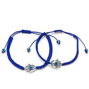 Charme Bracelets 20 pièces/lot chanceux Kabh bleu chaîne fil Hamsa Bracelets turc mauvais œil charme femmes à la main amitié juif Dhgarden Dhadm