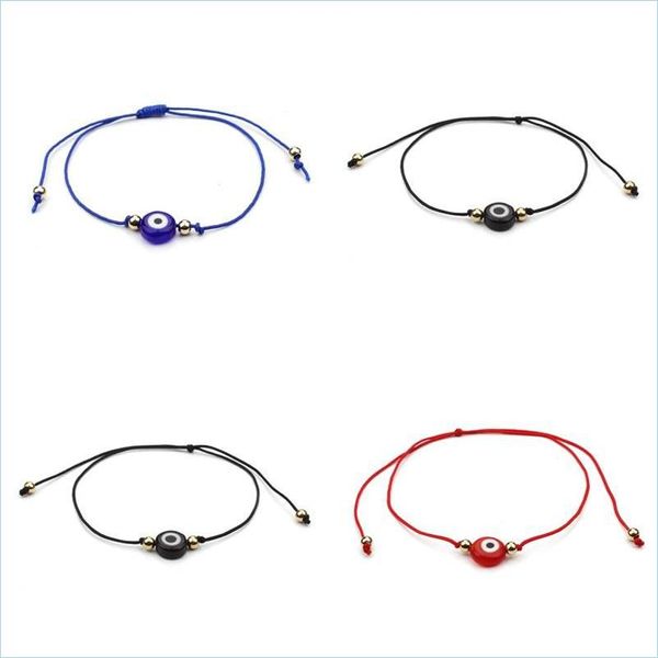 Pulseras con dijes 20 unids / lote Lucky String Evil Eye Cordón rojo Pulsera ajustable Joyería DIY 216 R2 Entrega de gotas 2021 Bracel Dhseller2010 Dhr8U