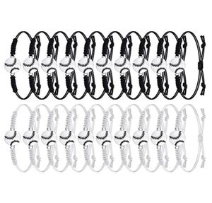 Bedelarmbanden 20 stuks Softbal armband Verstelbaar Sport met voor tiener Meeste speler Vriendschap Sieraden Cadeau A5KE2604255