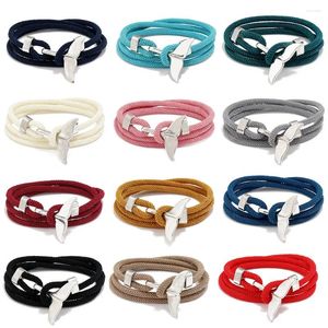 Bracelets de charme 24 couleurs queue de baleine Milan ligne corde à main multicouche pour femmes hommes bracelet de luxe bijoux cadeau en gros en vrac