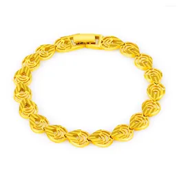 Bracelets de charme 24K véritable bracelet en or plaqué goutte d'eau pour les cadeaux de bijoux de mariage pour femmes