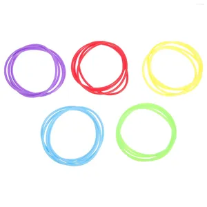 Bracelets de charme 25 pcs bracelet en caoutchouc coloré attaches de cheveux élastiques accessoires des années 90 pour femmes bandeau