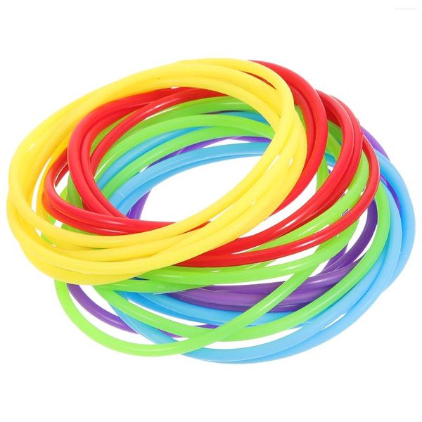 Pulseras de encanto 25 PCS Pulsera de goma colorida Gel 80s Jelly Jewelry Sílice Mujeres Miss Coloreada