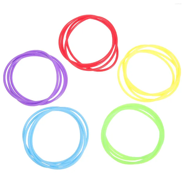 Bracelets Charm 25 PCS Propieto de silicona 80S Joyas de joyas de goma de goma Gel 80 Accesorios Jelly Miss