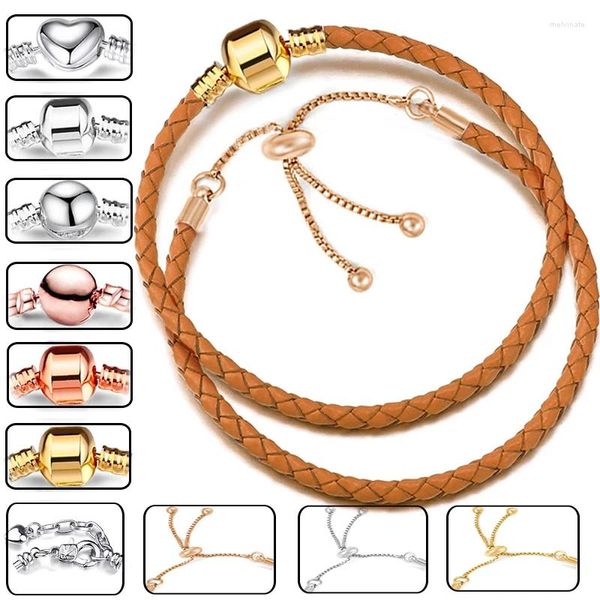 Bracelets de charme 2 pièces/lot Bijoux d'été chaîne en cuir bricolage perles Bracelet de luxe pour femmes hommes amis Bijoux cadeaux en gros