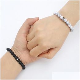 Bracelets de charme 2 pièces couples bracelet pour petit ami copine cadeau couple couple bracelet drop livraison bijoux dhlmq