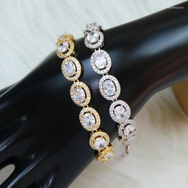 Bracelets porte-bonheur 3 pièces haute qualité cristal rond femmes élégantes Bracelet bijoux Design de mode cadeau 80010