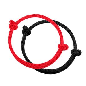 Bedelarmbanden 30 stks/partij Trendy Draad Geluksarmband Heren Dames Verstelbare Rode Armbanden Voor Liefhebbers Paar Minimalistische Yoga Medit Dhxir