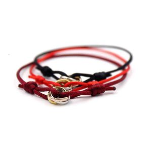 Charm Bracelets En Acier Inoxydable 316L Trinité Anneau Chaîne Bracelet Trois Anneaux Dragonne Couple Pour Femmes Et Hommes Mode Jelry Famo Dhojl