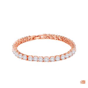 Bedelarmbanden 3a zirkoon dames armband roestvrij staal kristal elegante temperament verjaardag vakantie cadeau levering sieraden bhfem