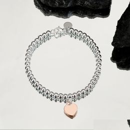 Bedelarmbanden 4 mm kralen liefde hart bedelarmbanden voor vrouwen meisjes mooi schattig S925 Sier kralen bling diamant ontwerper luxe armband Dhj6N