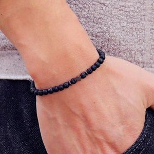Bracelets de charme bracelet en pierre naturelle Men d'hématite Cross Cross Braclet Rice Braslet Homme Boyfriend Gift Bracciale Uomo Joias Yoga