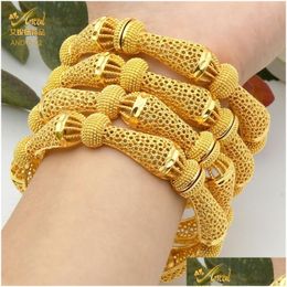 Bracelets de charme 4pcslot indiens gold couleurs bracelets pour femmes bijoux africains luxe de luxe bijoux plaqu￩ de mariage