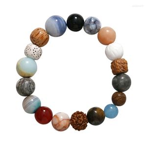 Charm Bracelets 4XBE Vintage 18 Bodhi Seed Bracelet Natural Healing Stones Yoga Meditación Joyería Budista Oración Bead