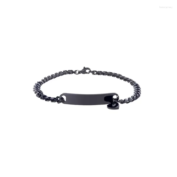 Bracelets de charme 4xbf bracelet personnalisé Bracelet Amitié bijoux bijoux Gift en acier inoxydable Bar or avec un pendentif d'amour