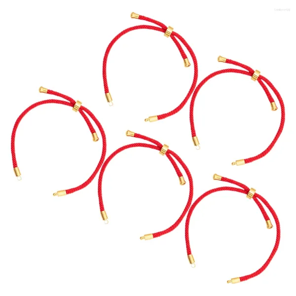 Pulseras de encanto 5 PCS Protección de pareja Cuerda roja Niñas Mujeres Joyería de muñeca para hilo Miss