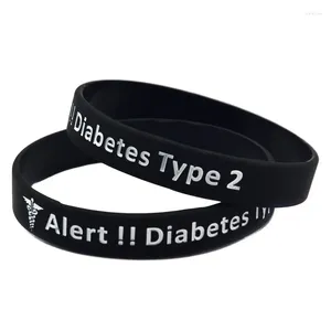 Bedelarmbanden 50 pc's waarschuwing diabetes type 2 siliconen rubberen armband voor dagelijkse herinnering 7 kleuren