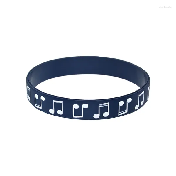 Bracelets de charme 50 PCS Note de musique Bracelet en silicone 5 couleurs Bracelet design