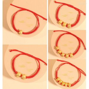 Bracelets de charme 5pcs Ropes Redness ajustés