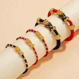 Bracelets de charme 5pcs Men de mode Femmes Feng Shui Bracelet Luck Wealth Bouddha Retro Pixiu Cadeaux