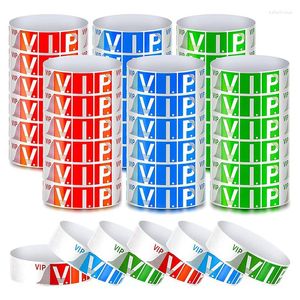 Bedelarmbanden 600 pack vip polsbands voor evenementen waterdicht papierfeest (roodblauw groen)