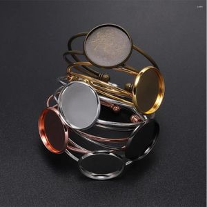 Bracelets de charme 6pcs réglable bracelet vierge bracelets de manchette bracelet paramètres de lunette pour la fabrication de bijoux de bricolage 20mm
