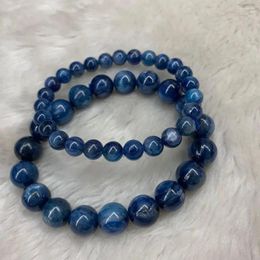 Pulseras con dijes, pulsera de cuentas de piedra de cianita Natural de 7,9mm-8mm, joyería DIY para mujer, ¡venta al por mayor!