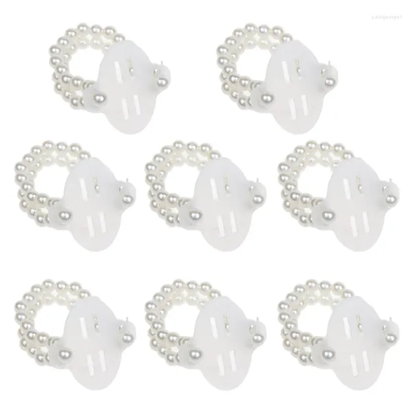 Bracelets de charme 8 pièces Stretch Perle Bracelets de mariage Décoration Bandes de poignet élastiques Corsage