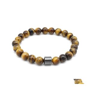 Bedelarmbanden 8 mm kraal aantrekkelijke paren vriend stoned armband natuurlijke vulkanische rotsen sieraden bangle q93fz drop levering dhzye