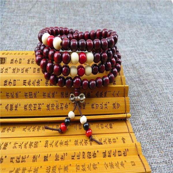 Bracelets de charme 8mm Bouddhiste Santal Méditation Prière Bois Perles Mala Bracelet Pour Femmes Hommes Bracelets Poignet Décoration Wrap Bijoux